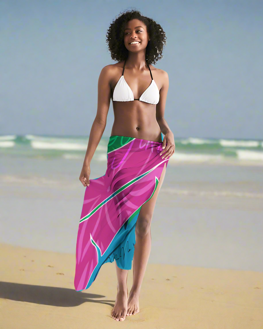 Teine Pasefika All-Over Print Swim Cover Up