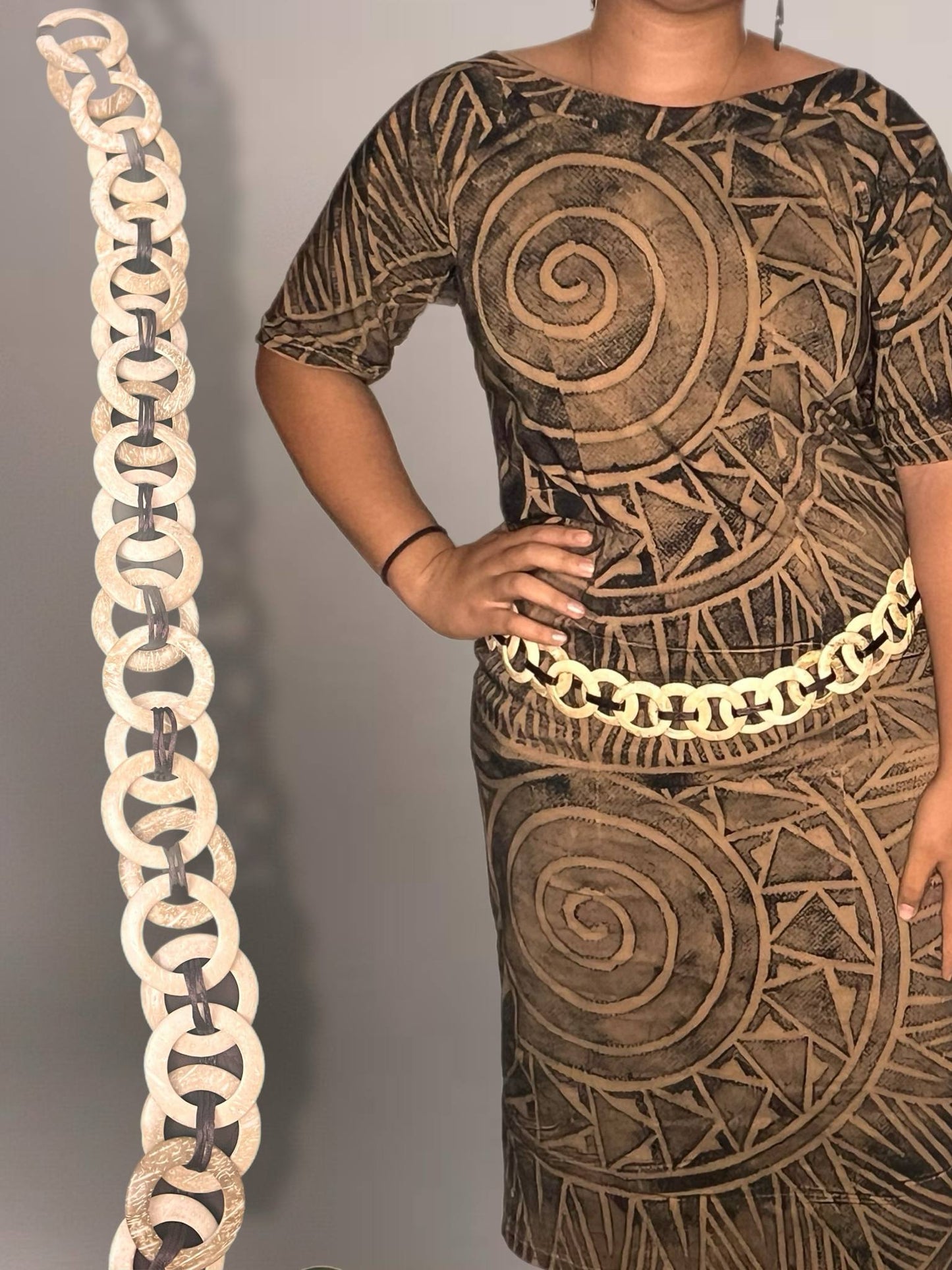 Kokonut Ring Belt- Khaki