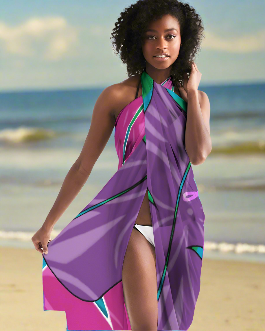 Teine Pasefika All-Over Print Swim Cover Up