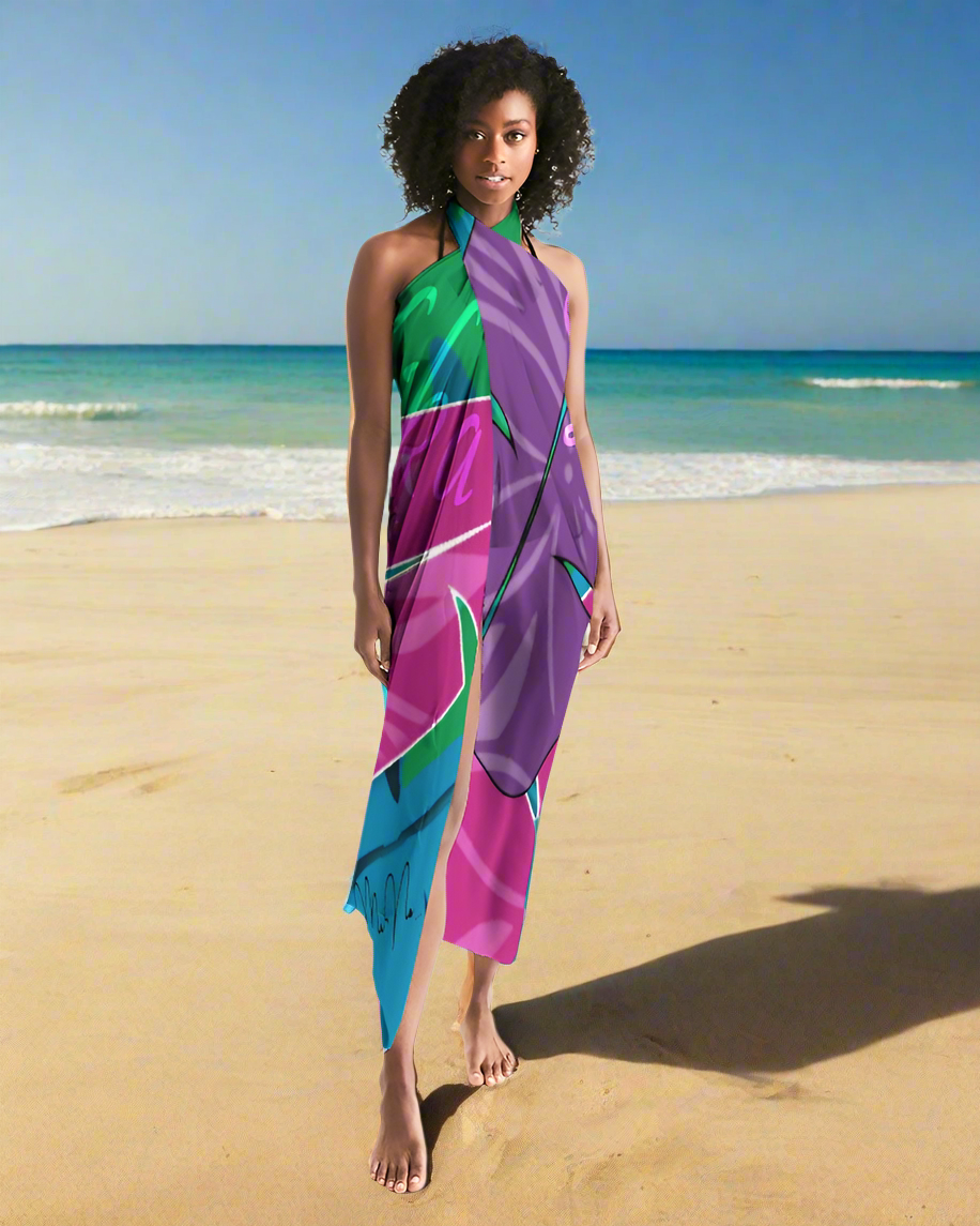 Teine Pasefika All-Over Print Swim Cover Up