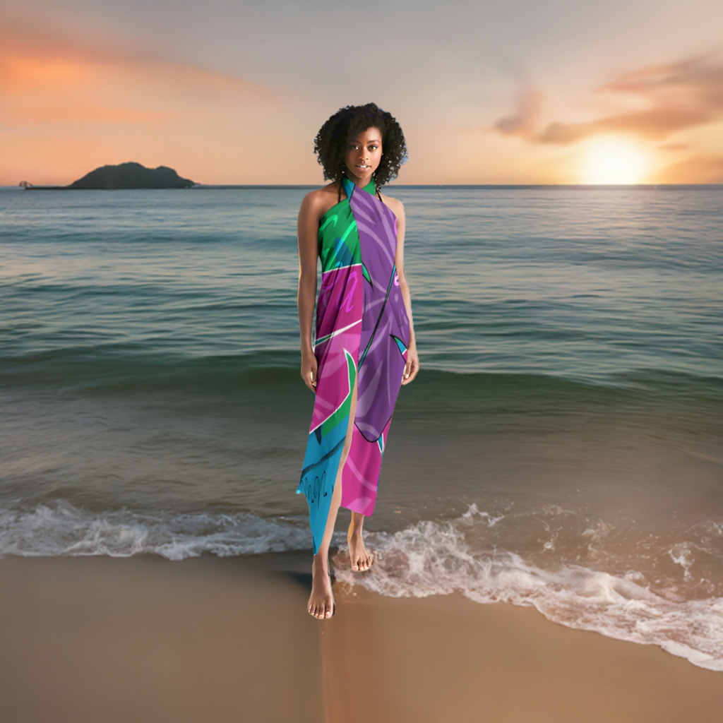 Teine Pasefika All-Over Print Swim Cover Up